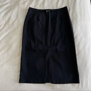 Cue Australia Black Stretchy Pencil Skirt Small